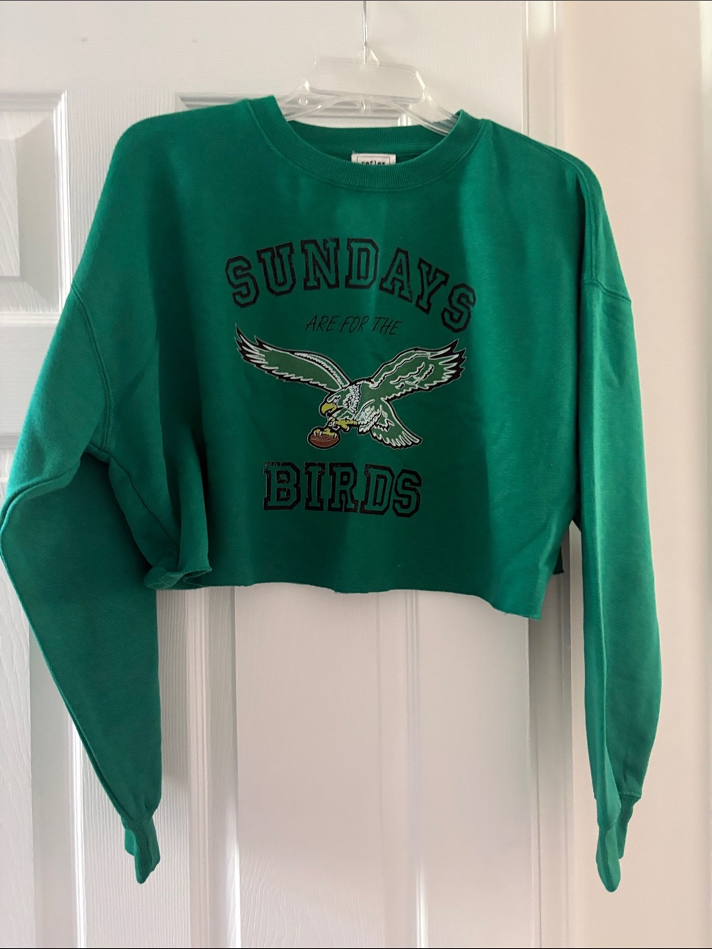 Green Sundays Are for the Birds Cropped Sweatshirt